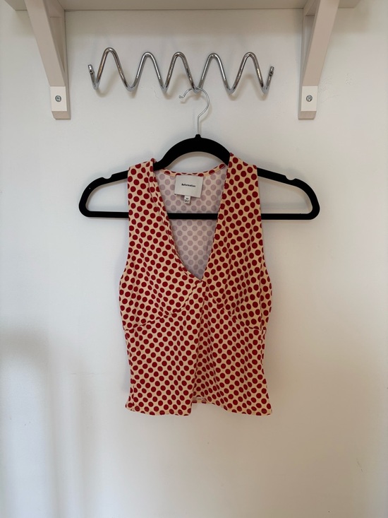 Reformation Tops - Reformation XS Bowie Red Polka Dot Top